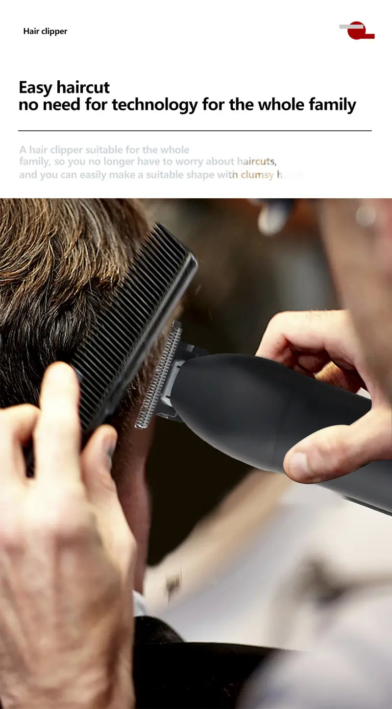 Rechargeable Waterproof Men's Hair and Beard Clipper
