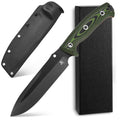 Sitivien ST11 Fixed Blade Knife DC53 Stonewashed Steel Blade Double Color G10 Handle Full Tang Knife EDC Tool Knife for Outdoor Camping Hiking Hunting Fishing(Black)