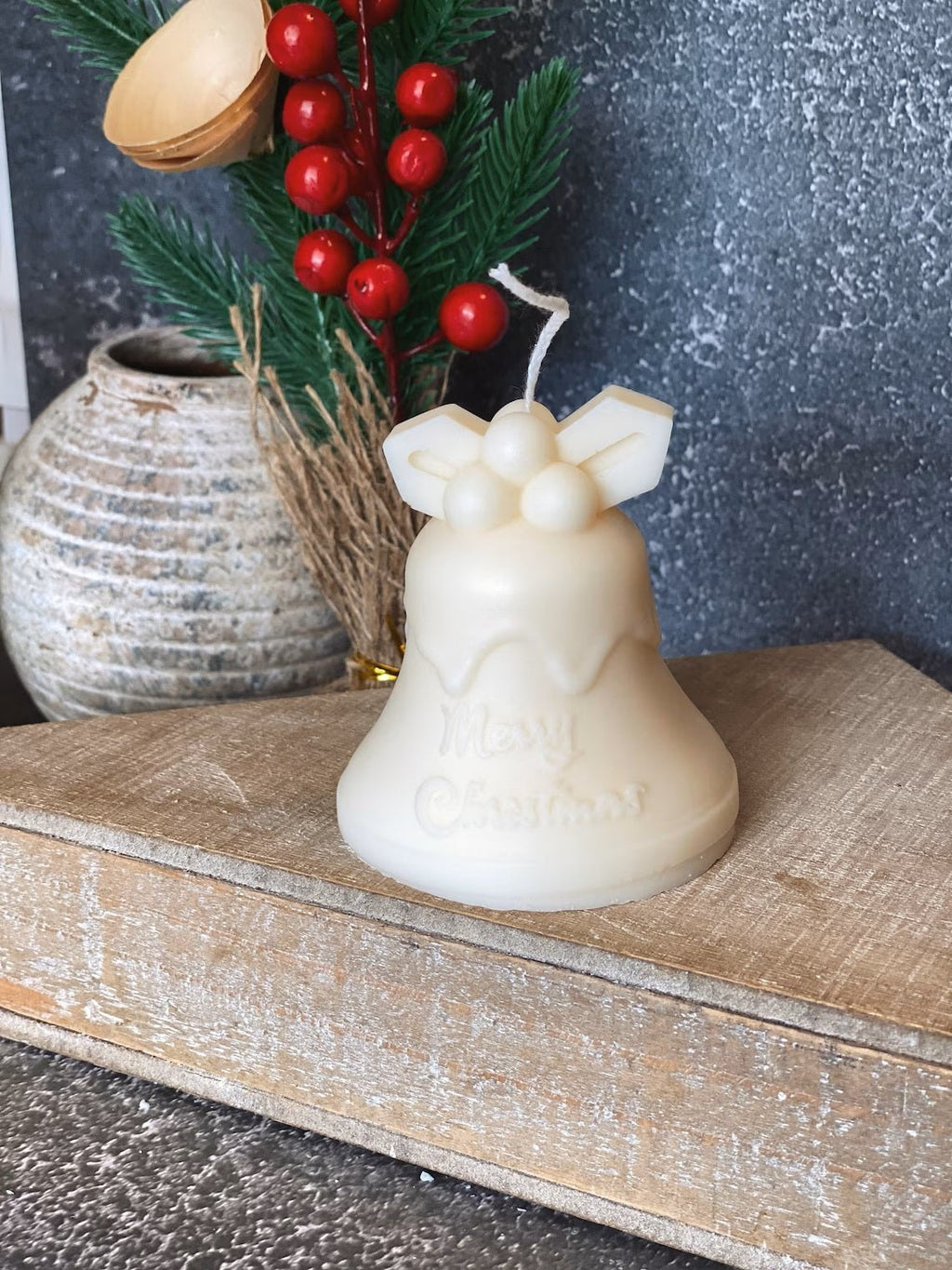 Grande bougie de Noël cloche