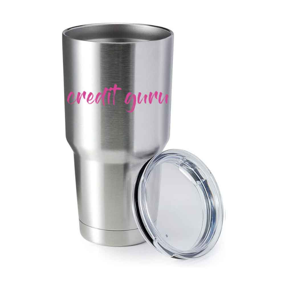 Credit Guru  30oz Insulated Vacuum Sealed Tumbler