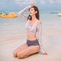 Long Sleeve Surf Suit with High Waist and Sun Protection
