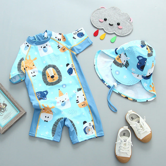 Cute Print Children's One-Piece Swimsuit