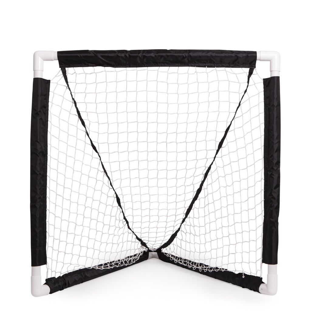 Champion Sports Mini Lacrosse Goal: Kids Gear Backyard Shooting Practice Net Black 8.3