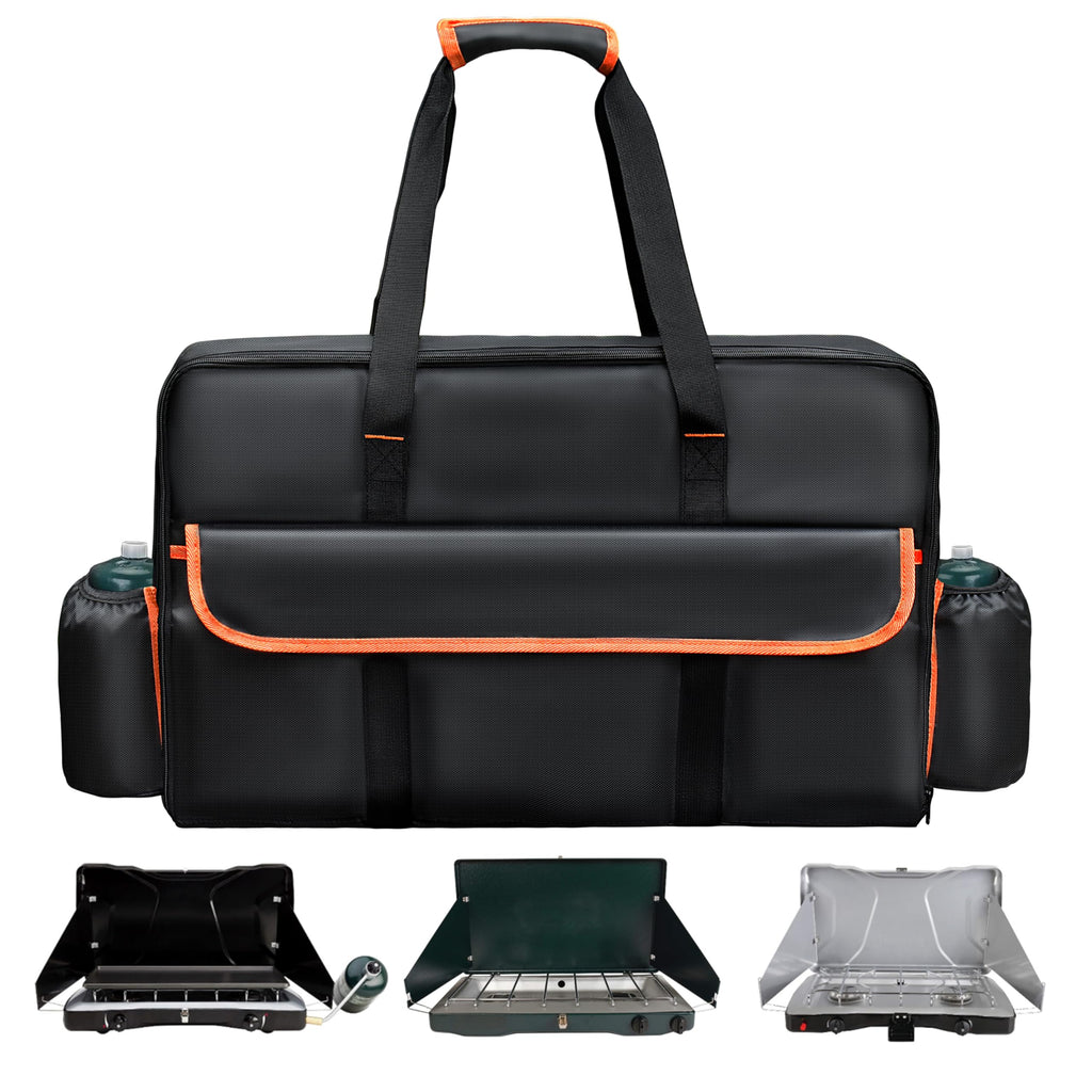 Amerbro Stove Carrying Case Compatible with Coleman Stove Carry Bag Compatible with Coleman Gas Camping 2 Burner Stove Triton Stove for Camp Chef Everest 2 Burner Stove Camp Stove