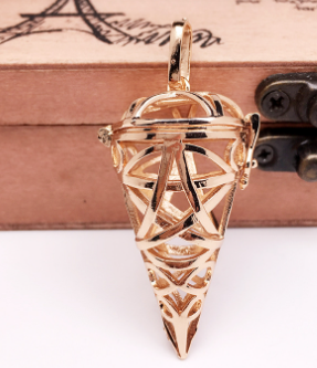 Glass Sphere Locket Necklace with Openable Pendant