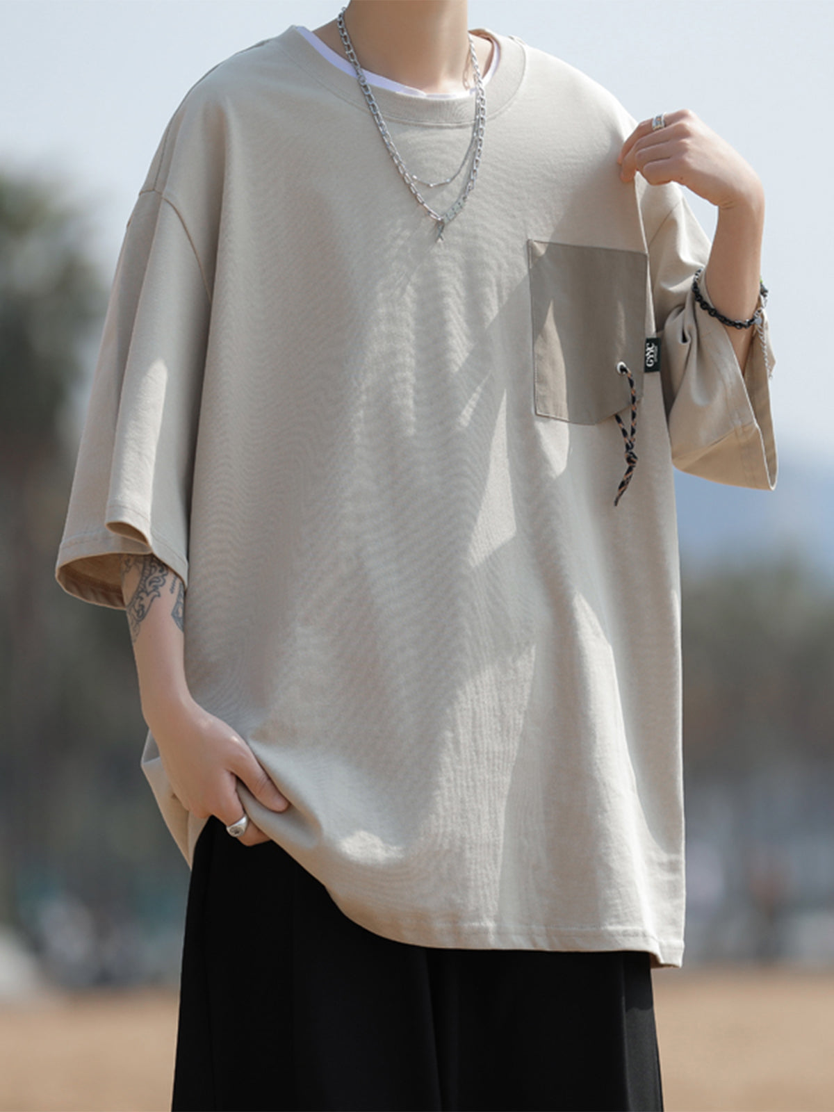 Men's Casual Loose Fit Summer Short-Sleeved T-Shirt