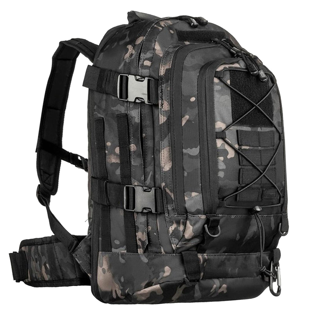 Miramrax Tactical Backpack Military Hiking Daypack - Molle Backpack for Men 3 Day Assault Pack Bug Out Bag for Camping (Black Camo)