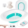 Electric Sitz Bath Sitz Bath for Hemorrhoids Sitz Bath for Toilet Seat Sitz Bath for Postpartum Care Sits Bath Kit for Women Automatic Flushing Foldable Fits Universal Toilet