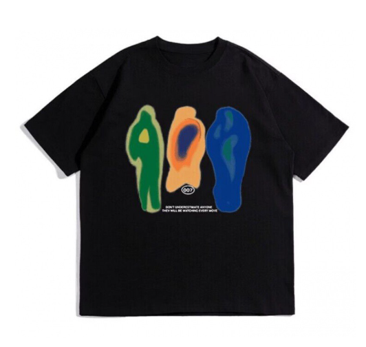 Men's Oversized Cotton T-Shirt with YCOA Graphic Print
