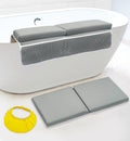 2PC Bath Kneeler and Elbow Rest Pad Set Comfortable Baby Bath Kneeler Baby Bath Bathtub Accessories Kneeling Pad for Baby Bath Bath Toy Organizer Baby Bath Pad Kneeling Mat for Bathing Baby