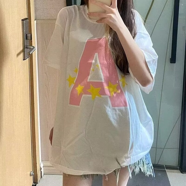 Oversized Graphic T-shirt for Women - Summer 2024 Design