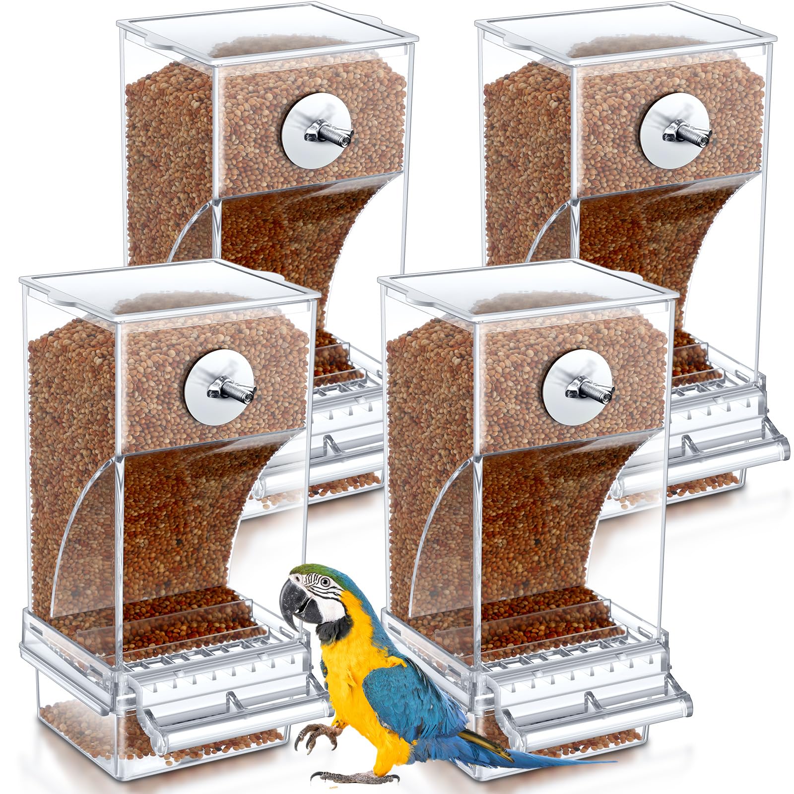 ClearView 4-Pack Bird Feeder & Water Dispenser