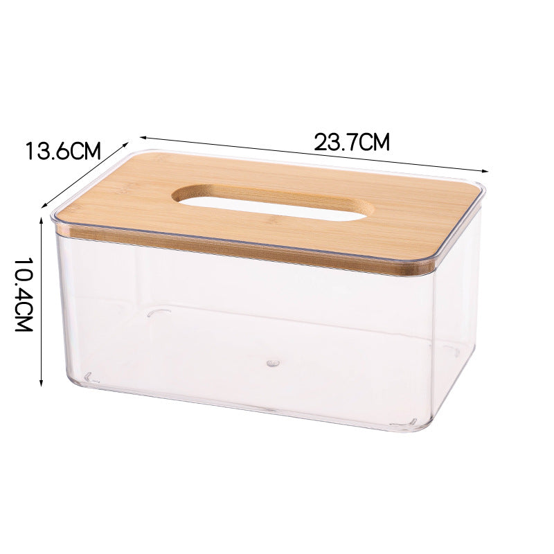 Nordic Minimalist Transparent Tissue Box for Home Use