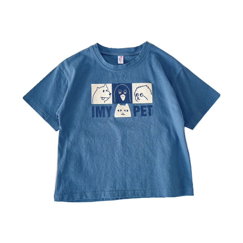 Boys' Short-Sleeved T-Shirt with Letter Print