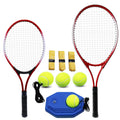 Raquettes de tennis Magicorange pour enfants, 2 joueurs, équipement d'entraînement de tennis pour activités parent-enfant avec balles de rebond pour entraîneur de tennis, ensemble de raquettes de tennis récréatives (Rouge)