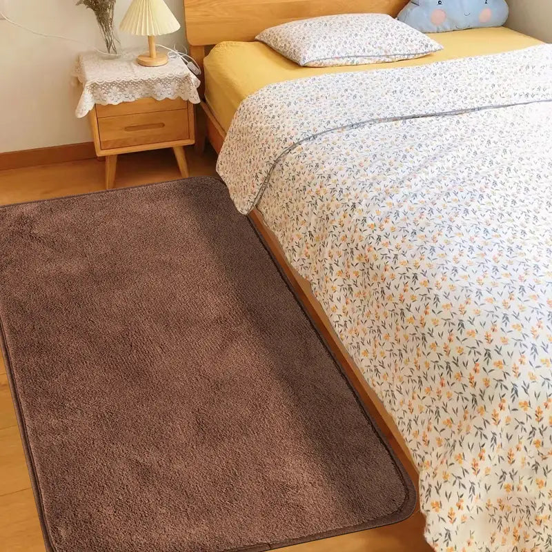 Brown Minimalist Rug for Living Room and Bedroom