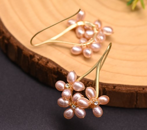 GLSEEVO Original Freshwater Pearl Earrings, Handmade Gift