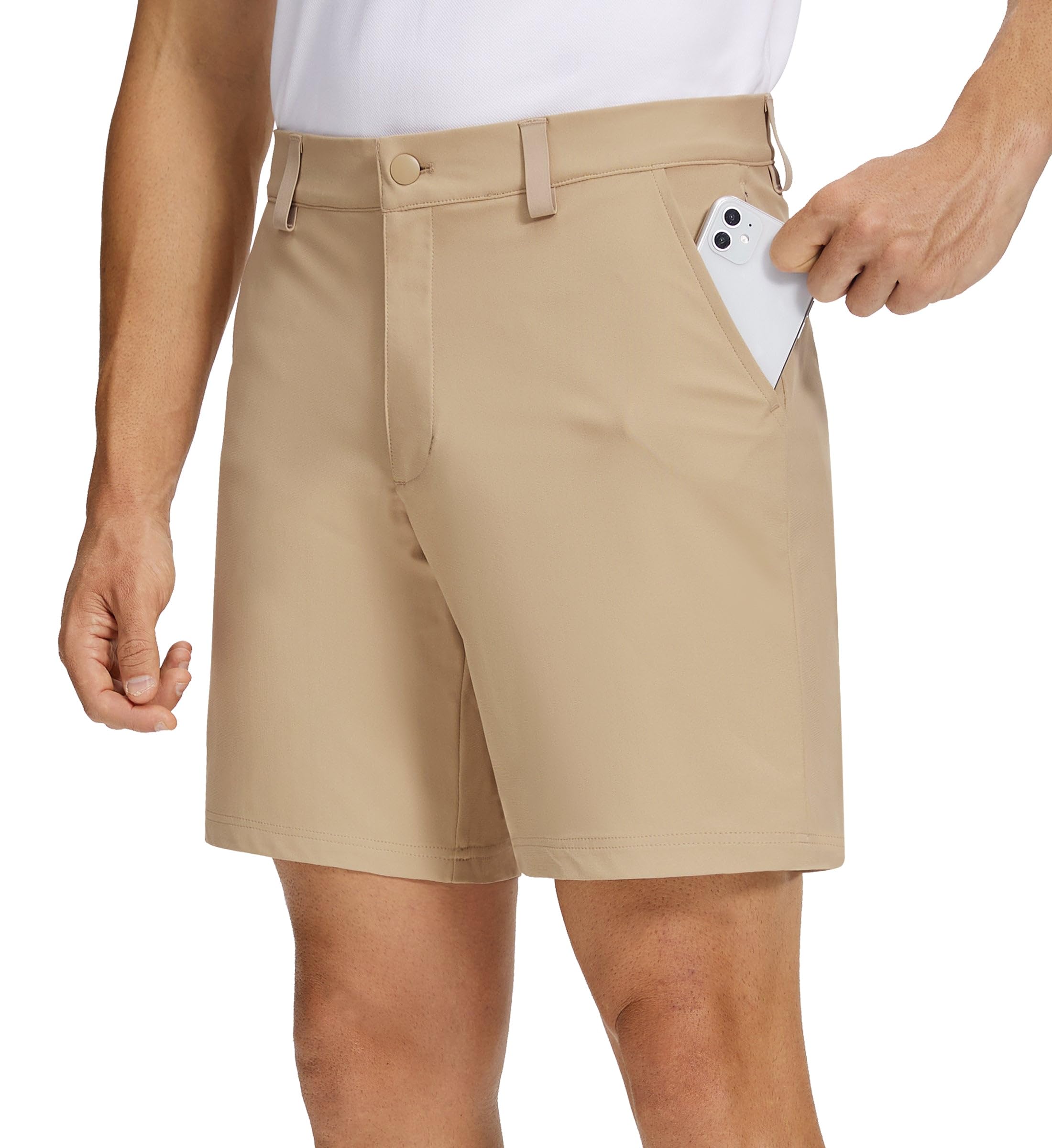 Willit Mens Golf Shorts Stretch Work Dress Shorts Quick Dry Athletic Casual Shorts with Pockets 7" Deep Gray 40W