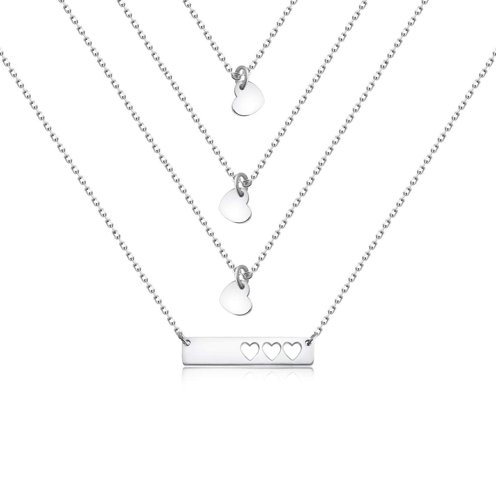 AKTAP Daughter Gifts Mother Daughter Necklace Cubic Zirconia Love Pendant Necklace Mothers Day Gift (2Mother & 2 Daughter 2)