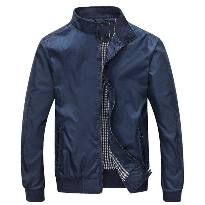 Men's Slim Fit Lightweight Stand Collar Jacket