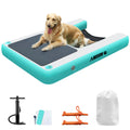 Rampe gonflable extra large pour chien, flottante pour bateau, pour chiens sur l'eau, marches d'échelle pour piscine, lac, bateaux et quai, avec patin antidérapant.