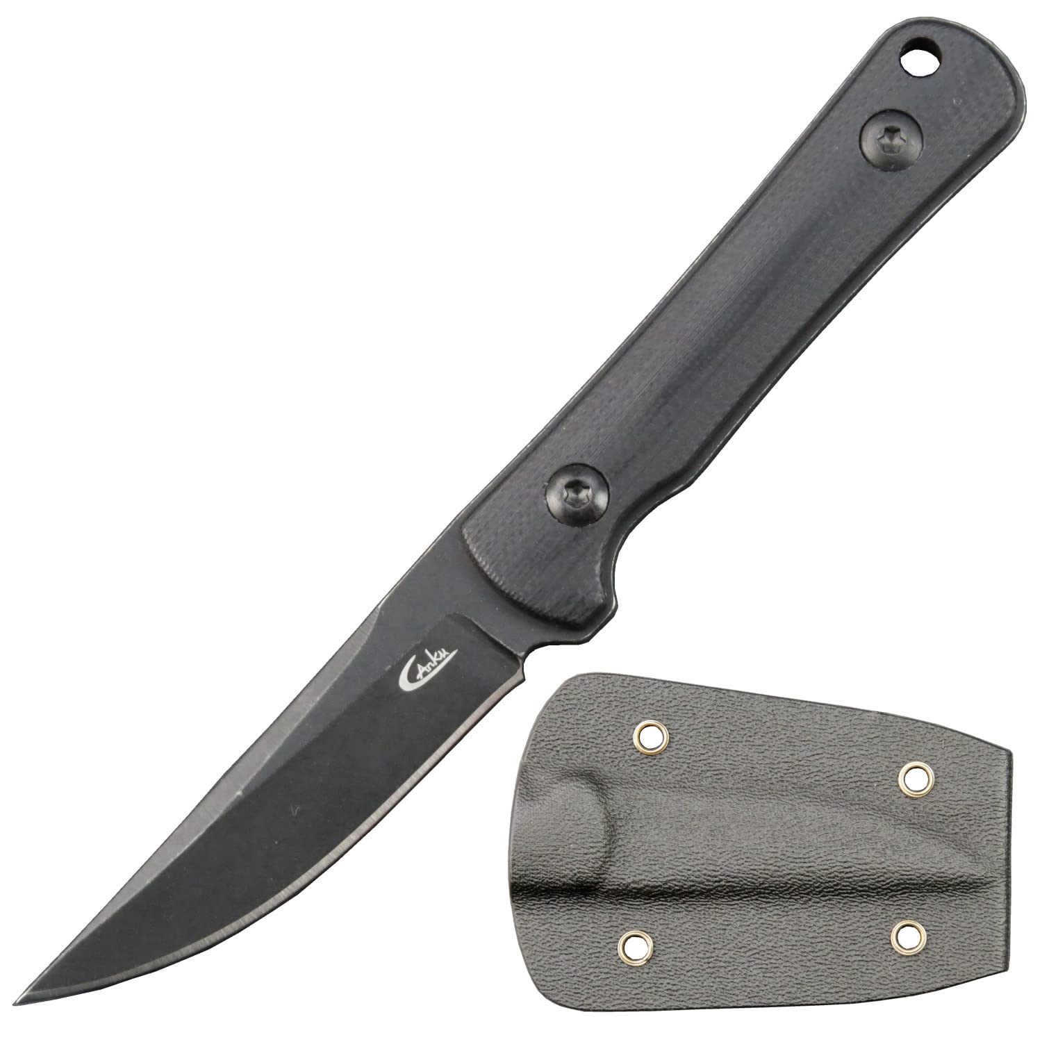 Ccanku C1296 Fixed Blade Knife Neck Knife9Cr18Mov Blade G10 Handle EDC Tool Knifes with kydex Sheath for Outdoor Camping Hiking FishingHunting(Black) … …