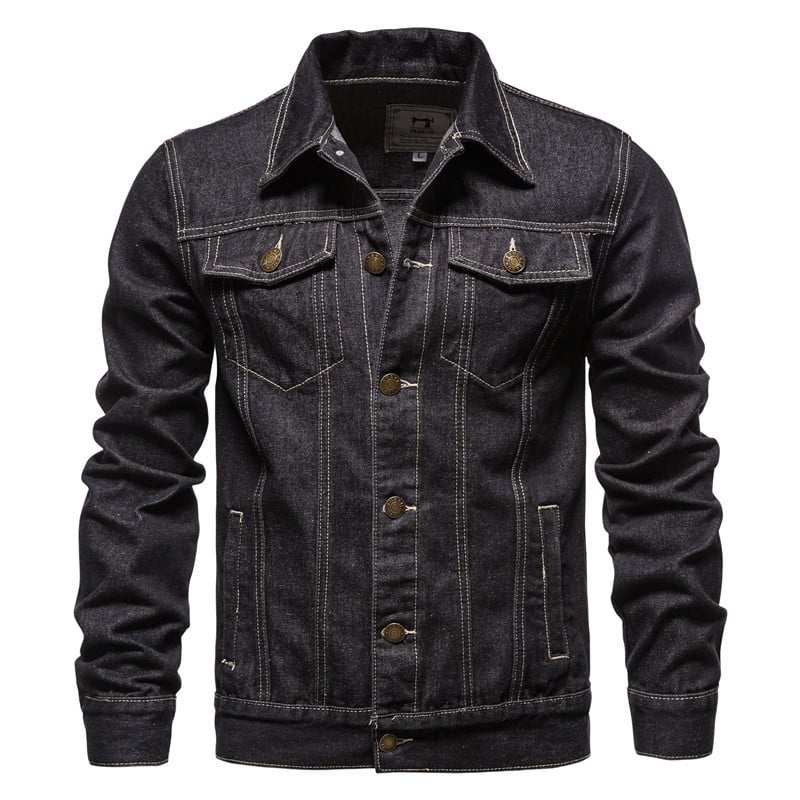Men's Slim-Fit Cotton Casual Denim Jacket