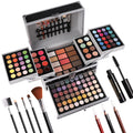 All in One Makeup Gift Set for Women Girls Full Kit Includes Eyeshadow Lipstick Concealer Highlighter Eyebrow Powder Blush Contour Lip Liners Eyeliner Brushes (Black)