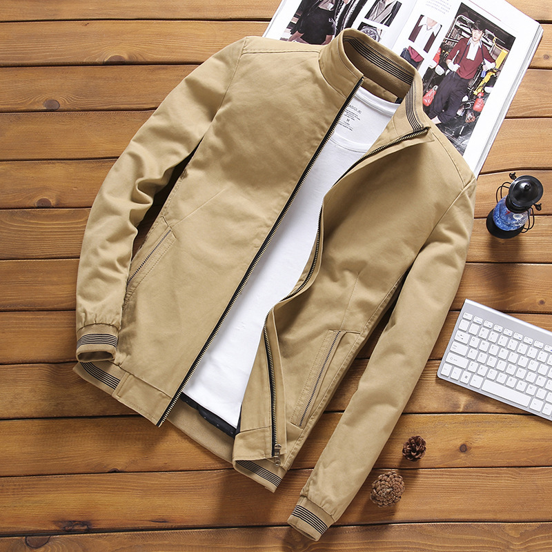 Men's Slim Fit Winter Jacket with Stand Collar