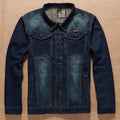 Men's Plus Size Slim Fit Denim Jacket for Fall/Winter