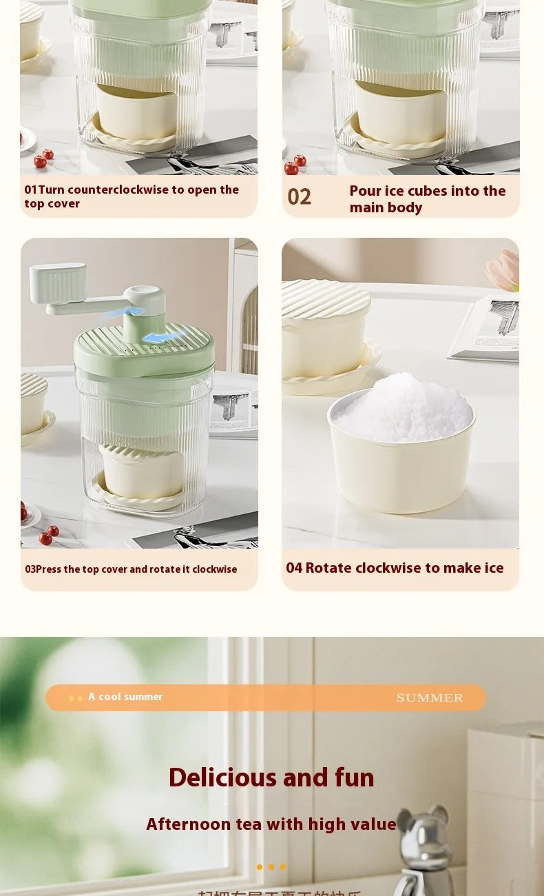 Manual Household Ice Crusher & Slush Maker
