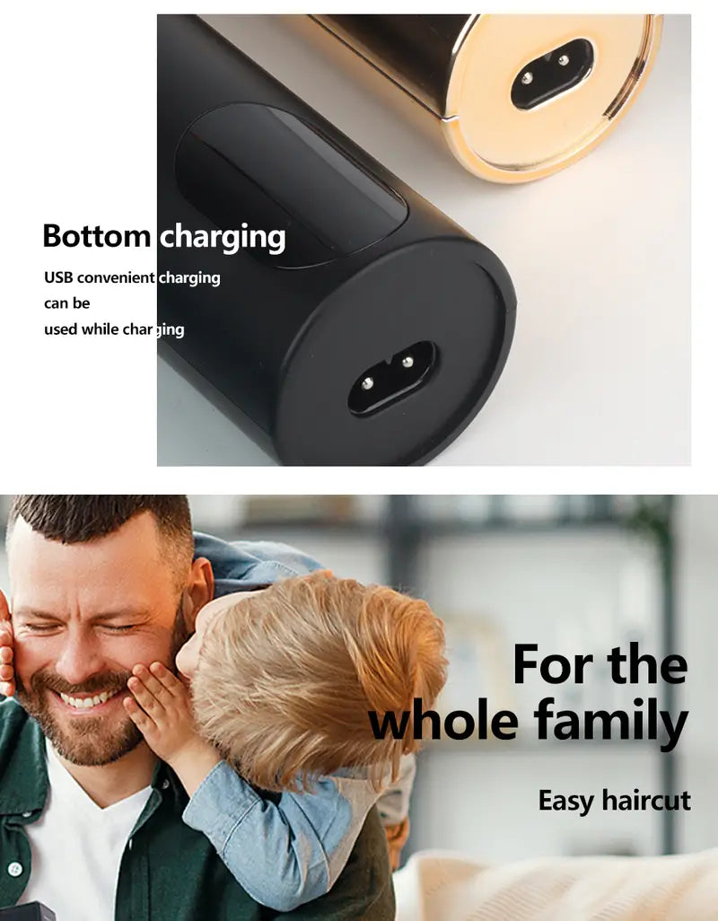 Rechargeable Waterproof Men's Hair and Beard Clipper
