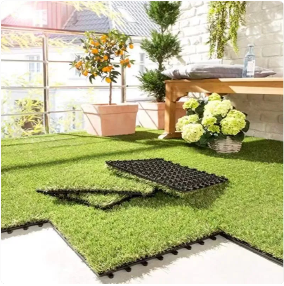 Artificial Grass Lawn Carpet Tiles | Outdoor & Pet-Friendly