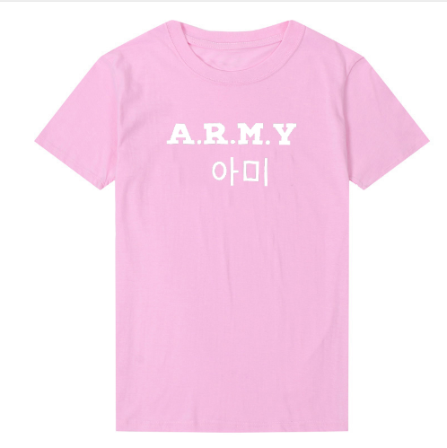 A.R.M.Y T-Shirt with Letter Print and Short Sleeves