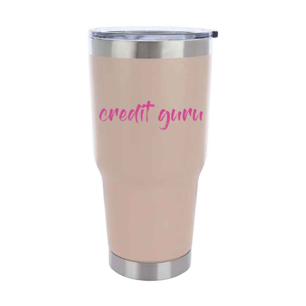 Credit Guru  30oz Insulated Vacuum Sealed Tumbler