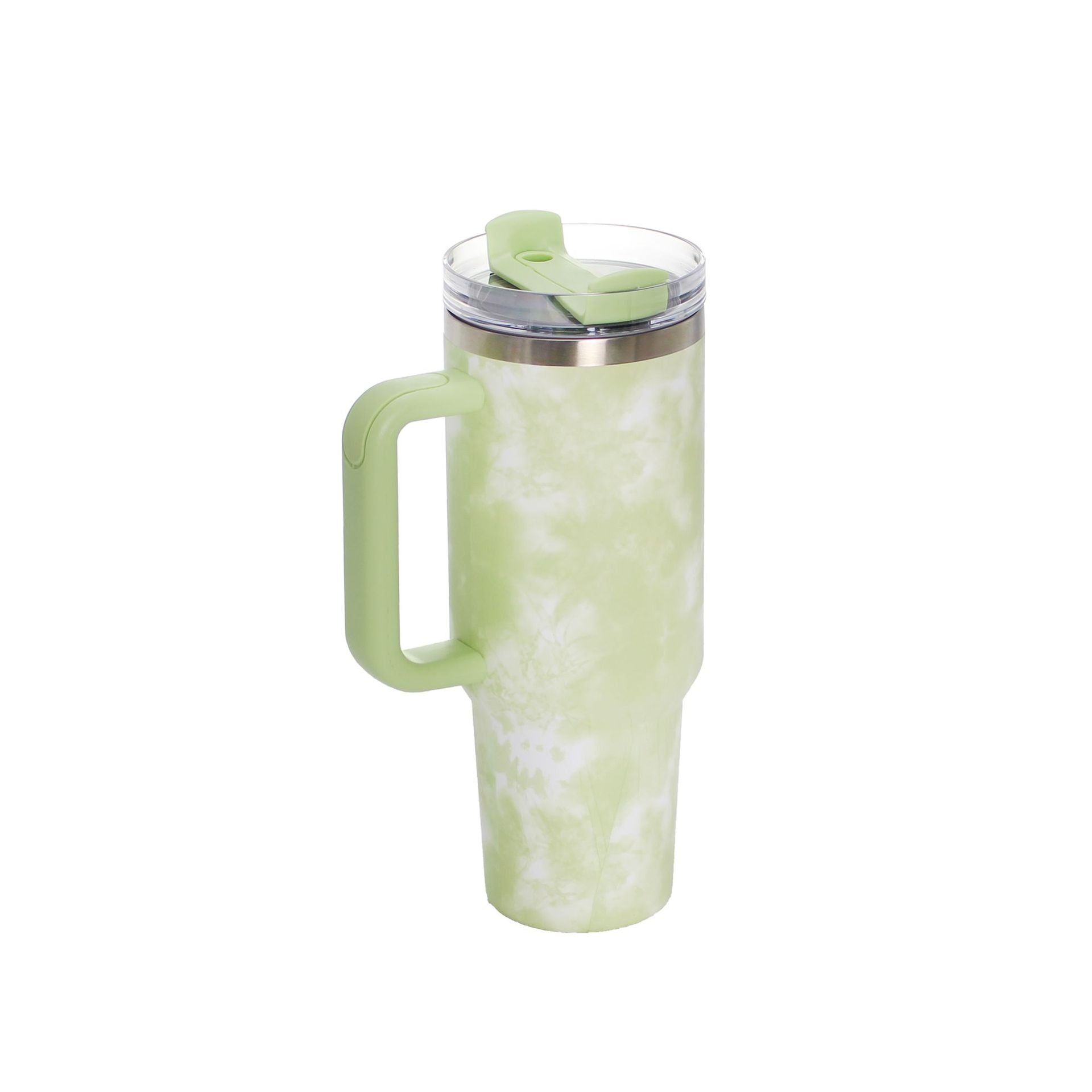 40oz Stainless Steel Travel Mug with Straw & Handle