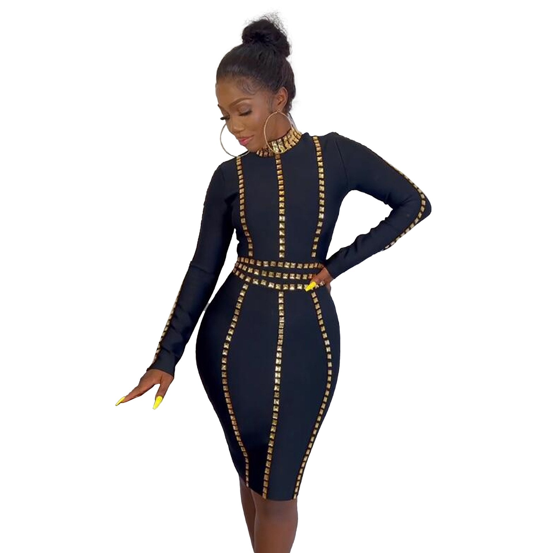 Rhinestone Stretch Slim Fit Sexy Dress for Ladies