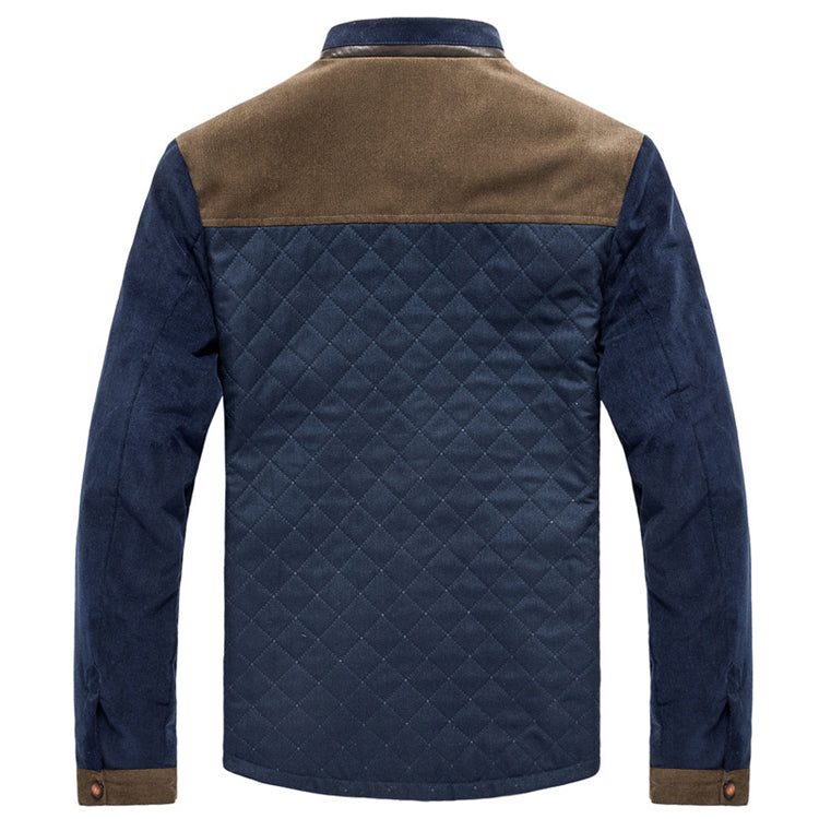 Men's Slim Fit Corduroy Jacket with Stand Collar