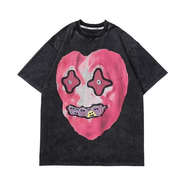 Retro Skull Graphic Cotton T-Shirt for Men