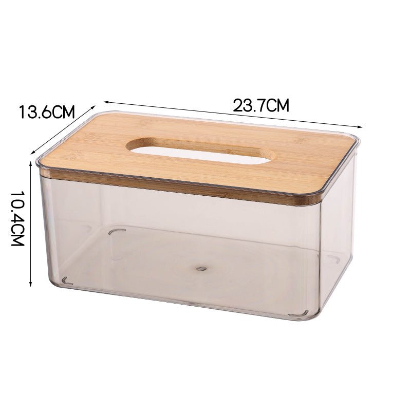 Nordic Minimalist Transparent Tissue Box for Home Use