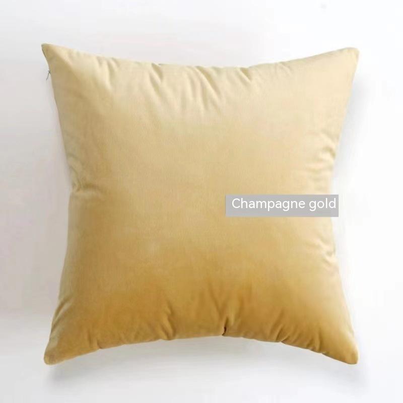 Orange Plaid Cotton and Linen Cushion Pillow Cover