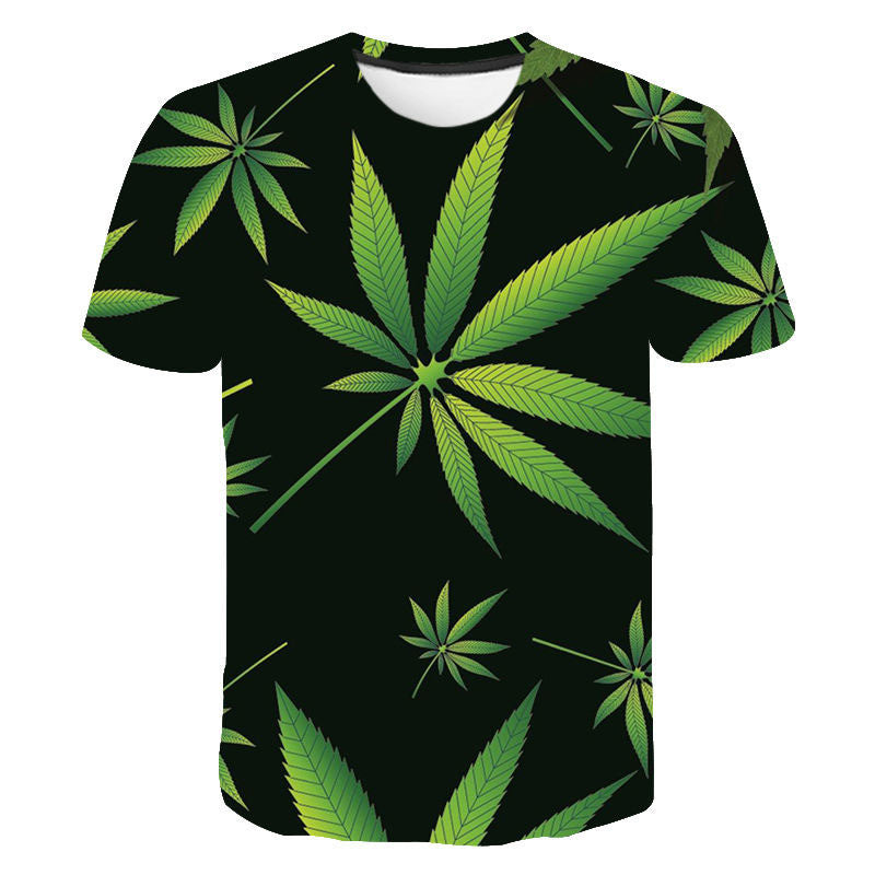 Men's Casual Hawaiian Print Short Sleeve T-Shirt