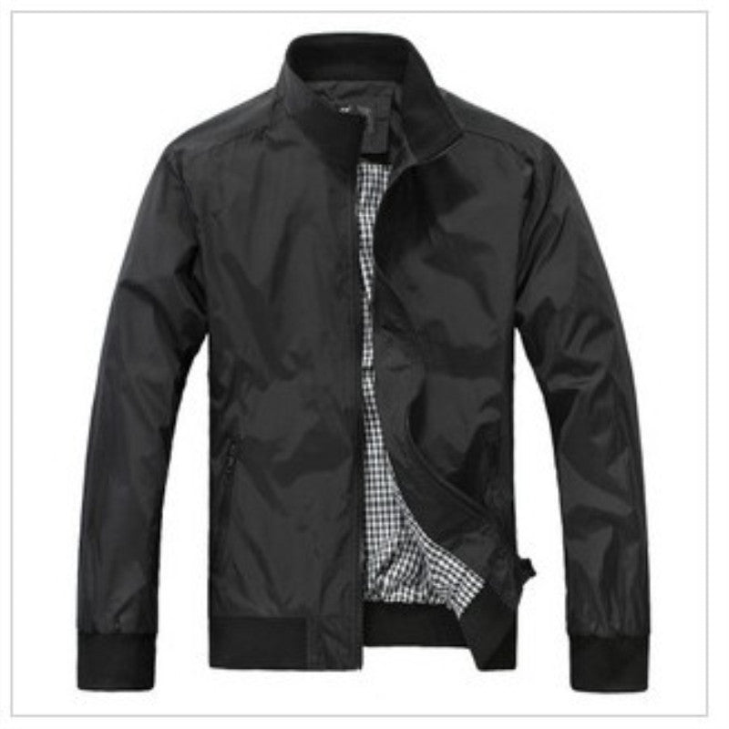 Men's Slim Fit Lightweight Stand Collar Jacket