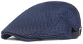 XYIYI Navy Mens Breathable Mesh Newsboy Cap Summer Beret Ivy Cap Driving Cabbie Flat Hat