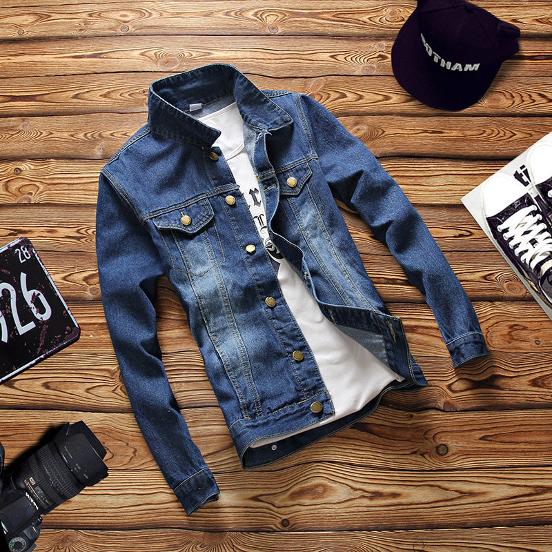 2020 Men's Slim Fit Denim Jacket for Fall Fashion