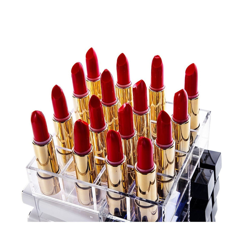 Rotating Acrylic Lipstick Display Stand with 64 Slots