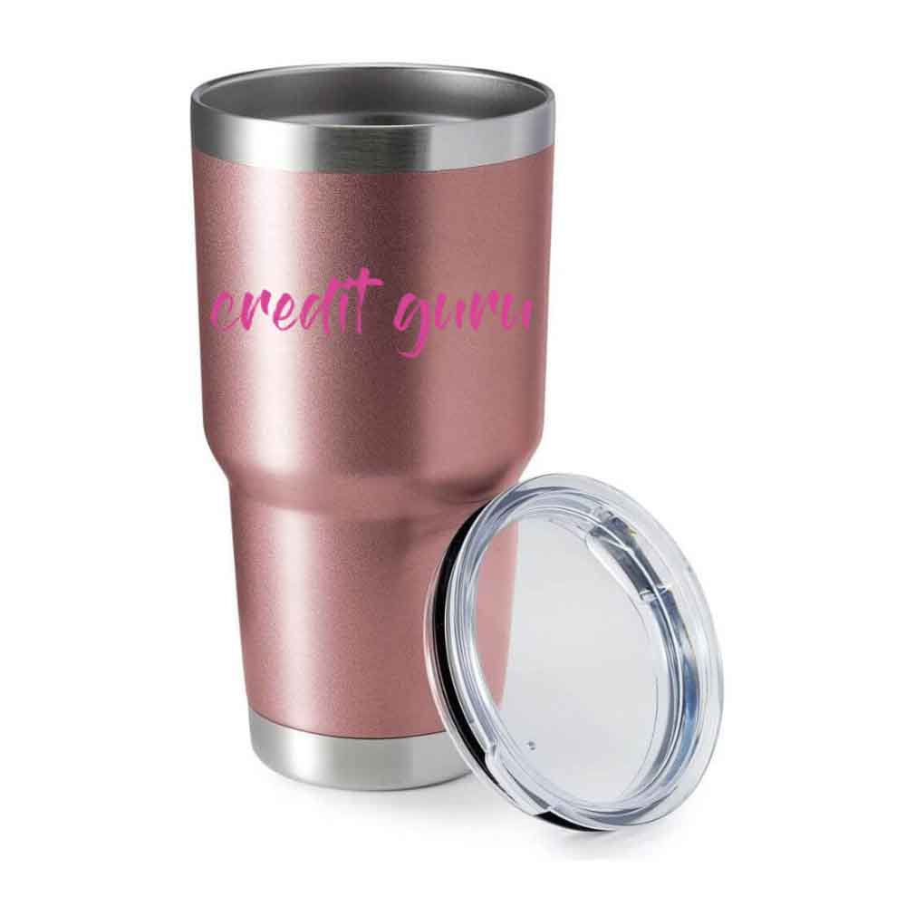 Credit Guru  30oz Insulated Vacuum Sealed Tumbler