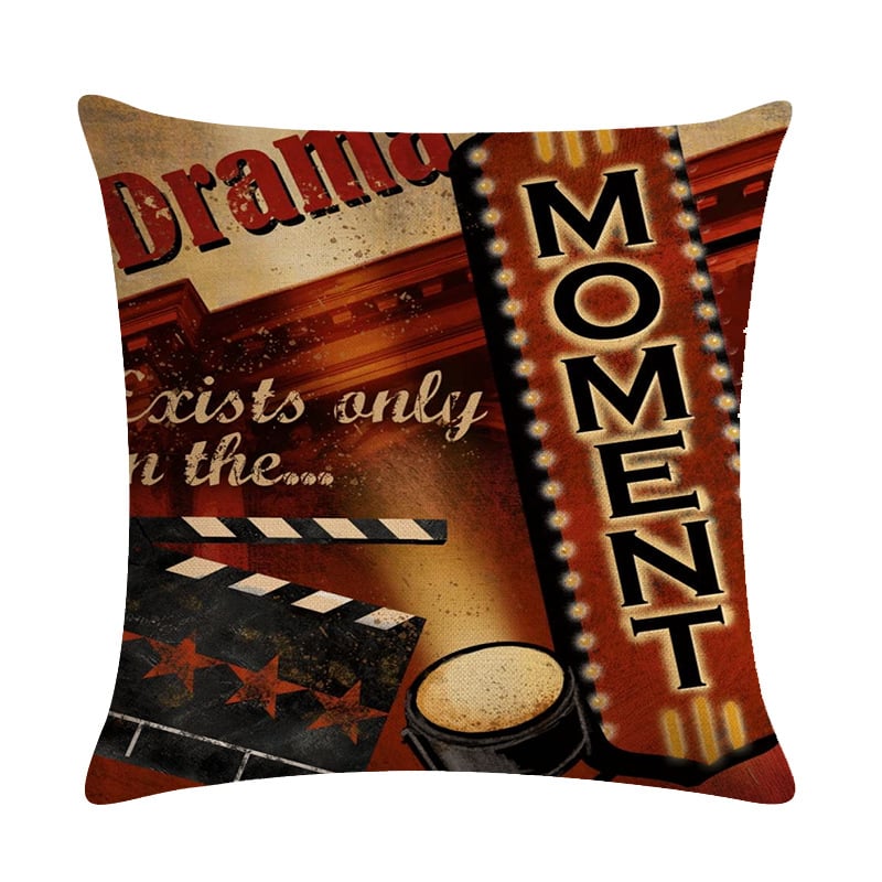 Retro Linen Sofa Pillow and Car Cushion Cover