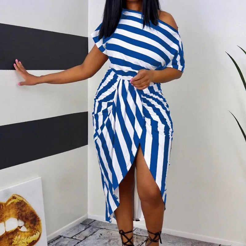 Summer New Cross-Border Women's Floral Irregular Dress