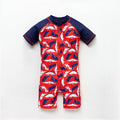 Boys' Cartoon Sun Protection One-Piece Swimsuit